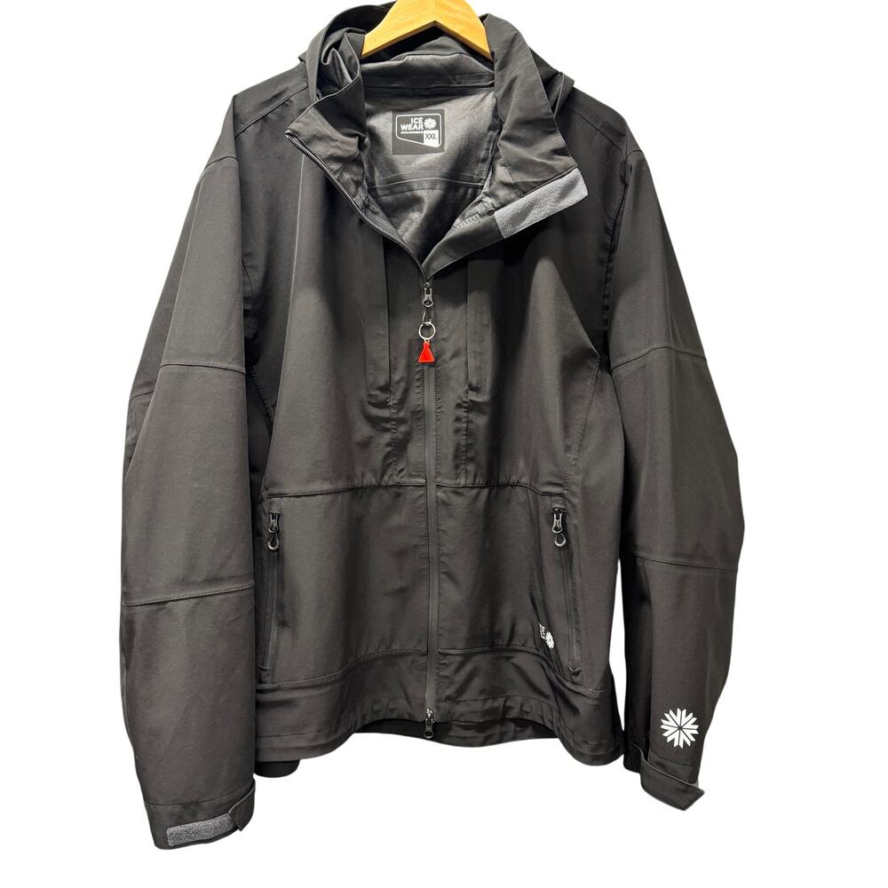 Icewear Njall Jacket Mens XXL Black Hooded‎ Full Zip Outdoor Water Repellant